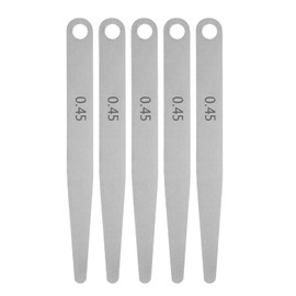 HARFINGTON 5pcs Feeler Gauge 0.45mm Thickness Gauge 65MN Steel Metric Gap Measuring Tool, Single Blade