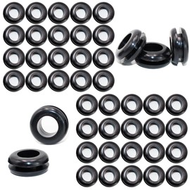EASYEAH Rubber Grommets for Wiring 9/16 Inch Panel Hole 1/2 in ID Firewall Grommet Automotive, Eyelet Ring Gasket Hole Grommets for Metal Electric Box, Wires Cables Hoses Protection, 45 Pcs, 12x15 mm