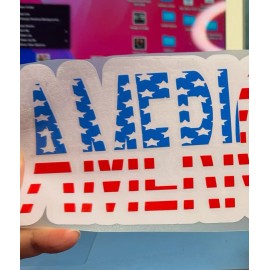 Oracle America First Vinyl Decal Permanent 4x12