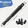 Uenhoy 10 Pack 1/4" Impact Adapter Set, Black Square Socket