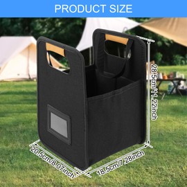 Beverage Carrier with Handle Oxford Cloth Insulated Coffee Cup Carrier Reusable Beverage Caddy Portable Drink Holder for Take Out Outdoor Traveling Organizer Tote Bag for Hot & Cold Drinks