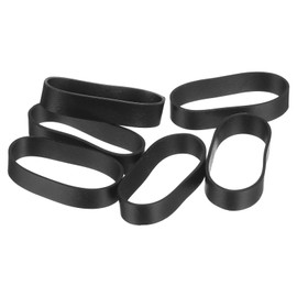 uxcell 50Pcs Silicone Rubber Bands, 20x5mm Rubber Bands Rings Cable Ties Strong Elastic Bands Non-slip for Cord Wrapping Bag Wraps, Black