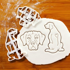 Set of 2 Rhodesian Ridgeback Dog Cookie Cutters, 2 Pieces - Bakerlogy