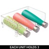 mDesign Plastic Stackable Water Bottle Holder Bin, Storage Organizer for