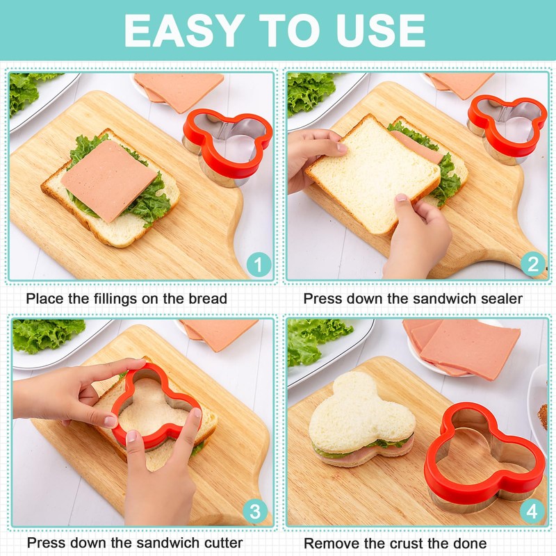 Nifogo Cookie Cutters 45 Pieces, Cookie Cutters, Sandwich Cutters Fruit