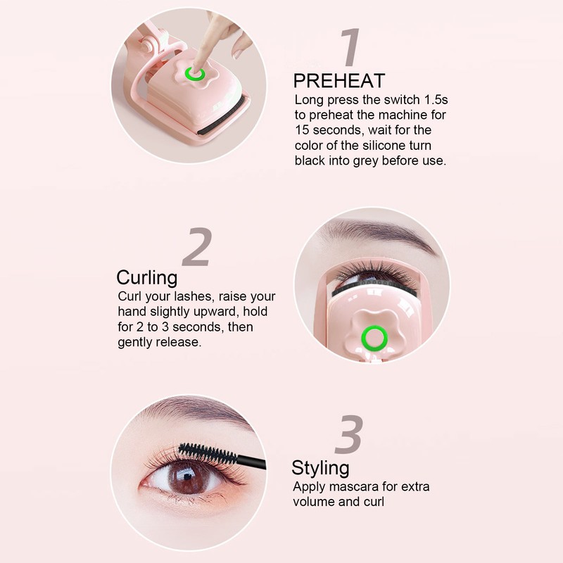 3 Gears Heated Eyelash Curler Intelligence Electric Eye Lash Curler