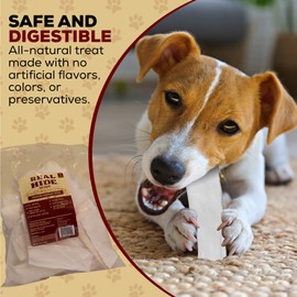Real Hide | All Natural Dog Chew Treats - Premium Rawhide Chips - Long Lasting Grass Fed Free Range Beef Hide - Small/Medium/Large Dogs - 1 Pound