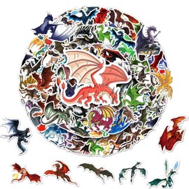 100 Sheets of Dragon Pattern Stickers, Scrapbook Stickers, Laptop Stickers, Guitar Stickers, Decorative Stickers