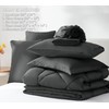 CozyLux Queen Comforter Set Dark Grey - Bed in a