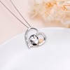 HOOHWE Penguin Necklace for Women 925 Sterling Silver Pendant Necklace