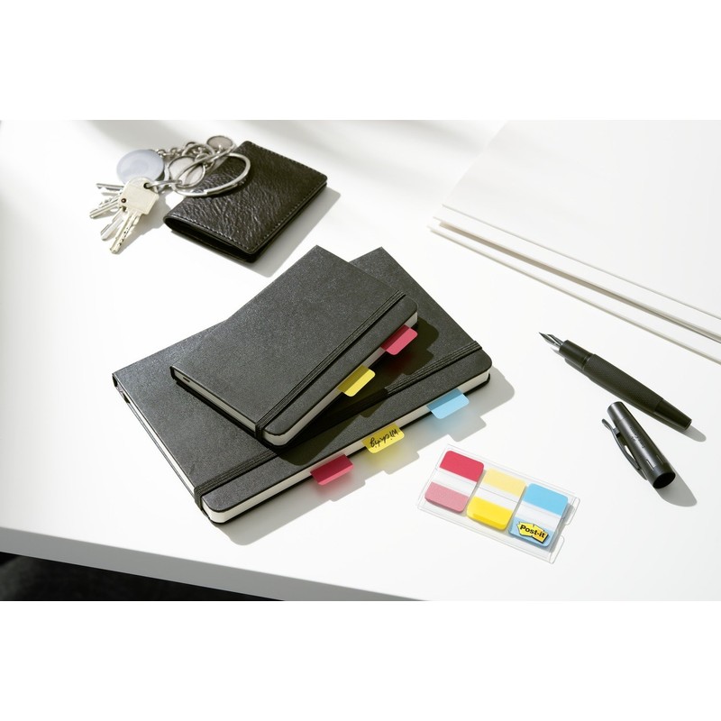 Post-It Index Tabs - Assorted Pink Green and Orange