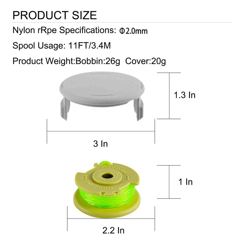 AC80RL3 Replacement Spool Line Compatible with 18v, 24v, 40v Cordless