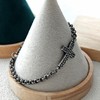 ULLMYYL Stainless Steel Cross Chain Bracelet for Men