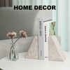 Marble Bookends for Heavy Books, Decorative Book Ends for Shelves,