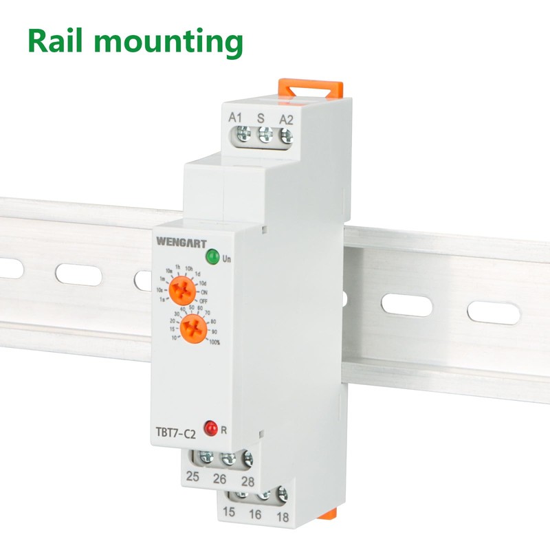 Wengart Delay Time Relay TBT7-C, Single Function Time Delay Relay,