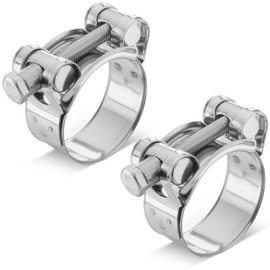 Poppstar Set of 2 hinge bolt clamps stainless steel hose clamps clamping range 36-39 mm, band width 20 mm, W4