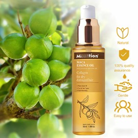 Mijaution Argan Oil Hair Oil for Frizzy & Damaged Hair, Lightweight Repair with Collagen, Smoothing Hair Oil for Curly or Dry Hair, 1.69Fl.oz