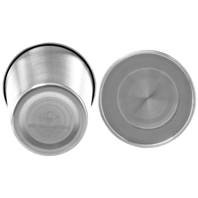Tosnail 8 Pack 8 oz Stainless Steel Cups, Small Metal