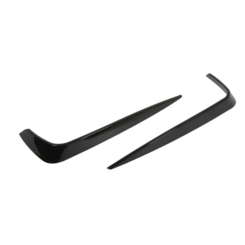 4Pcs Glossy Black Front Bumper Fog Light Eyebrow Cover Trim