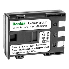 Kastar Battery for Canon NB-2L, NB-2LH, NB2L, NB2LH and G9, Rebel XTi, G7, Rebel XT, HV-20, ZR-850, S30, HV-40, S330, S50, HV-10, ZR100, ZR-830, ZR-700 Digital Cameras