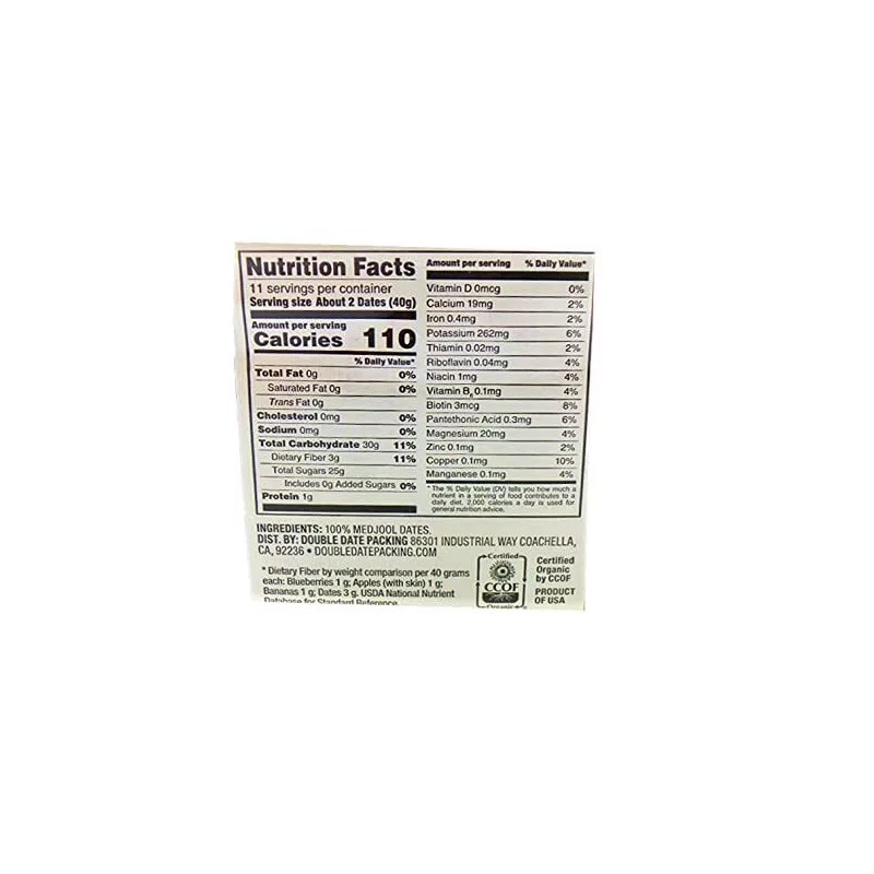 Double Date Organic Premium Medjool Dates, 32 Ounce