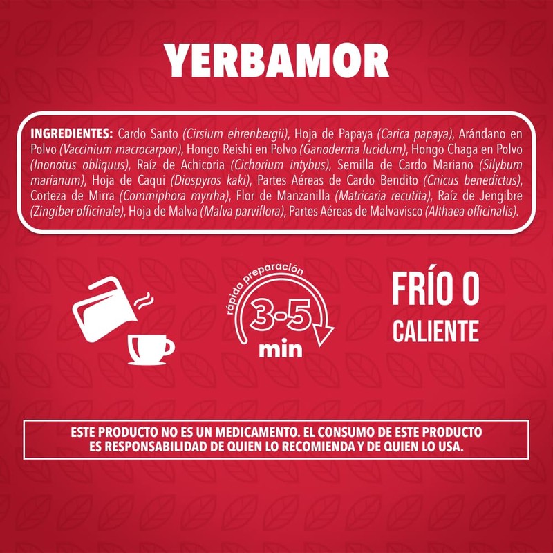VIVRI Té Yerbamor | Suplemento Herbal 100% Natural con 14