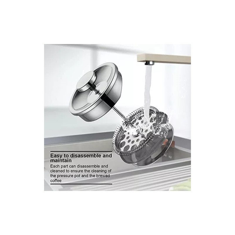 6 Pack French Press Filters Stainless Steel Mesh Screen Replacement