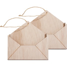 VBS Wooden Envelope A7 Wooden Decorative Tags for Christmas Tree, Gifts, Advent Decoration, DIY Craft Projects, Winter Decoration