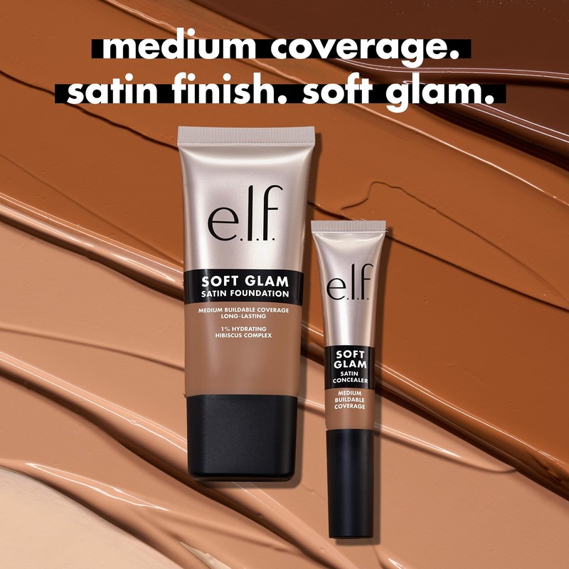 e.l.f. Soft Glam Satin Concealer, Medium Coverage For Blemishes &