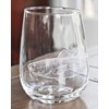 HullSpeed Designs Redfish Engraved Stemless Wine Glasses (Set of 2)