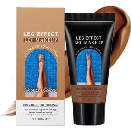 Leg Makeup Waterproof No Transfer, Leg Makeup Cream, Full Coverage Body Makeup Waterproof Foundation, Leg and Body Makeup for Tattoo Cover Up, Even Natural Skin Tone of Legs (Bronze, 30g/1oz)