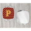Caroline's Treasures Letter P Chevron Garnet and Gold Compact Travel