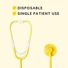 Disposable Stethoscope, Yellow, 10-pack, Single Patient Use, Plastic, 22" PVC