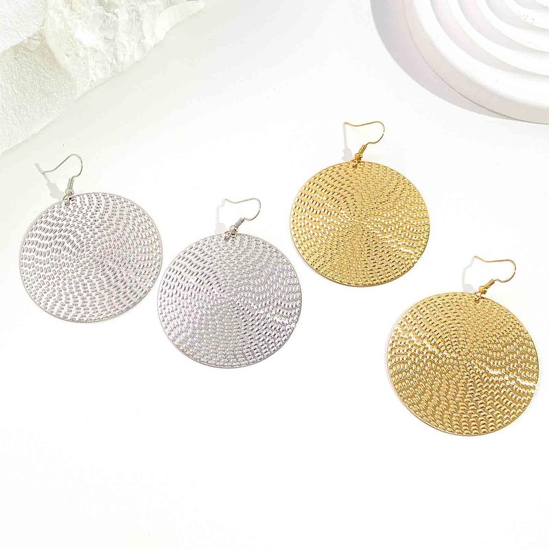 YienDoo Circle Disc Dangle Drop Earrings Gold Boho Large Round