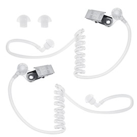 lasuroa 2pcs Cosplay Spy Earpieces Toy, Fake Earpieces with Replacement Earplugs, Agent Security Guard Cosplay Gear Gadgets Costume Accessories for Kids Men Women Party Favors