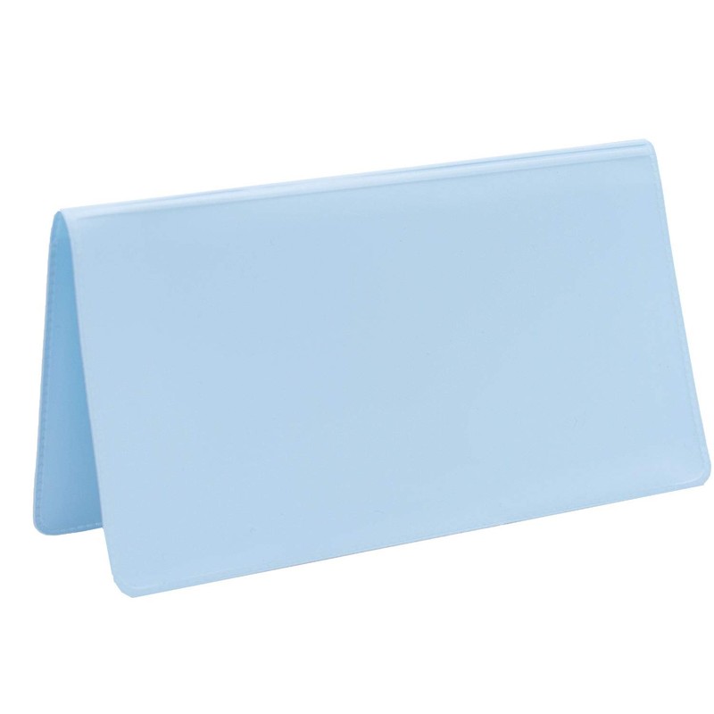 Baby Blue Vinyl Checkbook Cover, Top Tear Personal Vinyl Checkbook