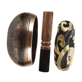 Kisangel 1 Set Singing Bowl Meditation with Mallet Sound Bowl for Yoga Relaxation and Spiritual Practices