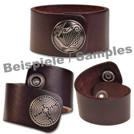 Hoppe & Masztalerz 3 St. Celtic Concho Schraubzierniete, Zierniete, Schraubniete, Screwback Concho, Celtic Triskel No. 1