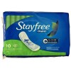 Stayfree Maxi Pads Super Long Multi Fluid Absorption 10 Count,