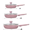 6-Piece Nonstick Frying Pan Set with Lids(8,10,11 Inch) Omelette &