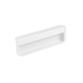 Gedotec Shell Handles | Furniture Handle Made of Metal - White Matt Coating | 1 Piece | MOULE | Hollow Handle Square 154 x 45 mm | Shell Handle for Drawers and Cabinets | Handle Shell for Inlet