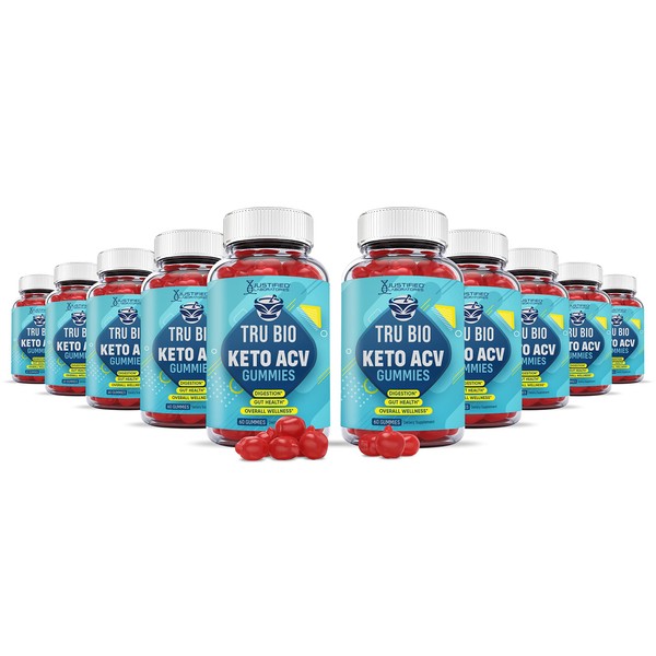 (10 Pack) Tru Bio Keto Gummies 1000MG ACV with Pomegranate Juice Beet Root B12 600 Gummys