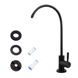 Water Filter Faucet,Drinking Water Faucet Fits Reverse Osmosis and Water Filtration System for Kitchen Bar Sink Faucet in Non-Air Gap SUS304 Stainless Modern matt Black Lead-Free