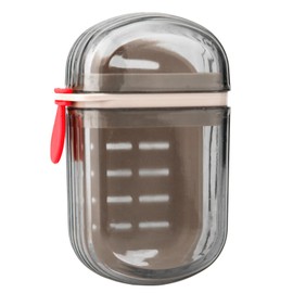 Portable Travel Soap Case, PP Versatile Small Soap Case with Lid Efficient Drainage Leak-Proof Seal Easy to Clean Supply for Travel Shower Gym Camping Outdoor Activities (Gray)