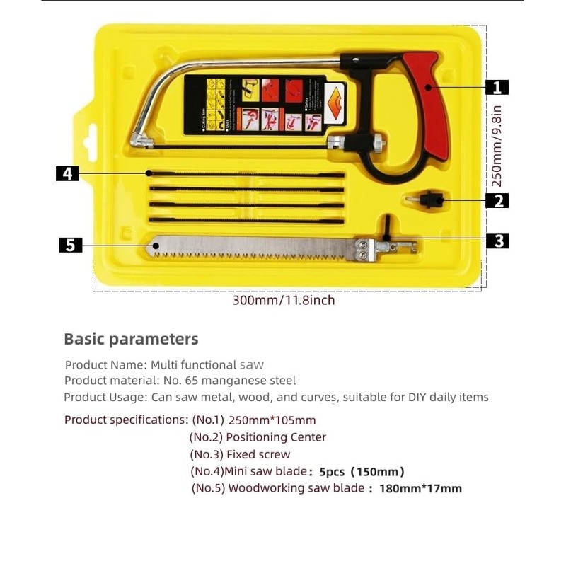 NestNook 7 in 1 Multifunctional Mini Saw Set, Hand Saw,