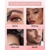 Ash Brown Eyebrow Pencil, Liquid Eyebrow Tint Pen Waterproof Long-