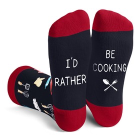 Zmart Unisex Cooking Socks Baking Socks Chef Socks Baker Socks, Cooking Gifts Baking Gifts Chef Gifts Baker Gifts Pastry Gifts