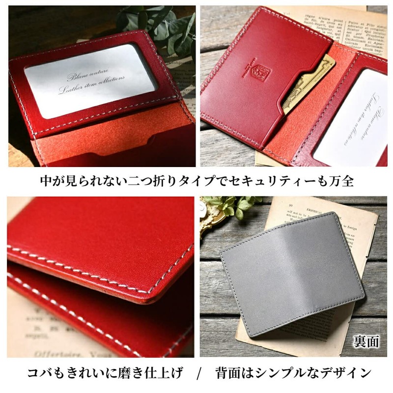 BlancCouture Slim Folio Genuine Leather License Case, Feil (Green)