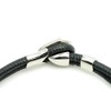 [Silver One] Nappa Leather Double Black Choker Men's Bi [Front