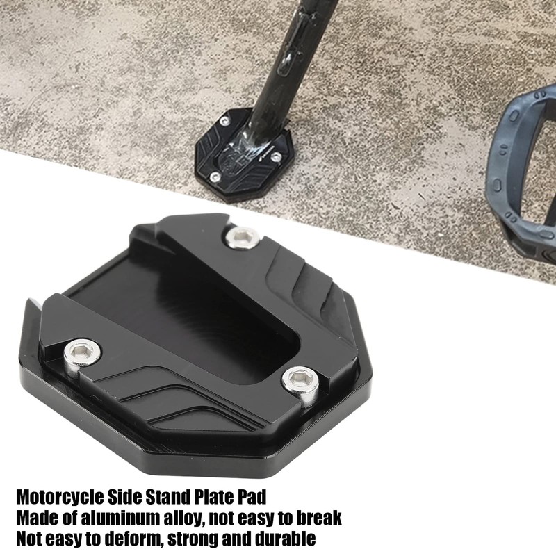 EIMSOAH Motorcycle Side Stand Plate Pad, High Strength Kickstand Pad